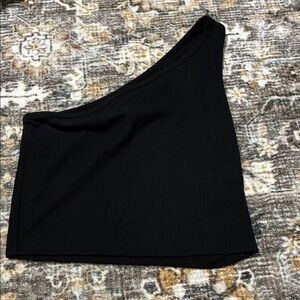 SHEIN Black One-Shoulder Top
